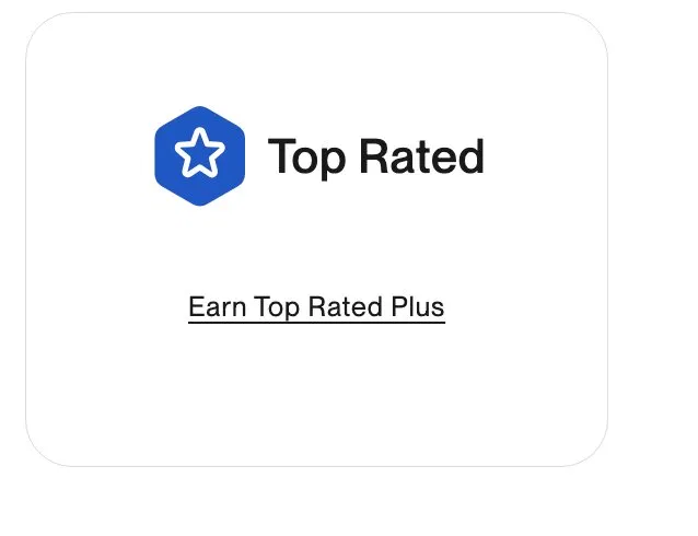 Upwork Top Rated badge